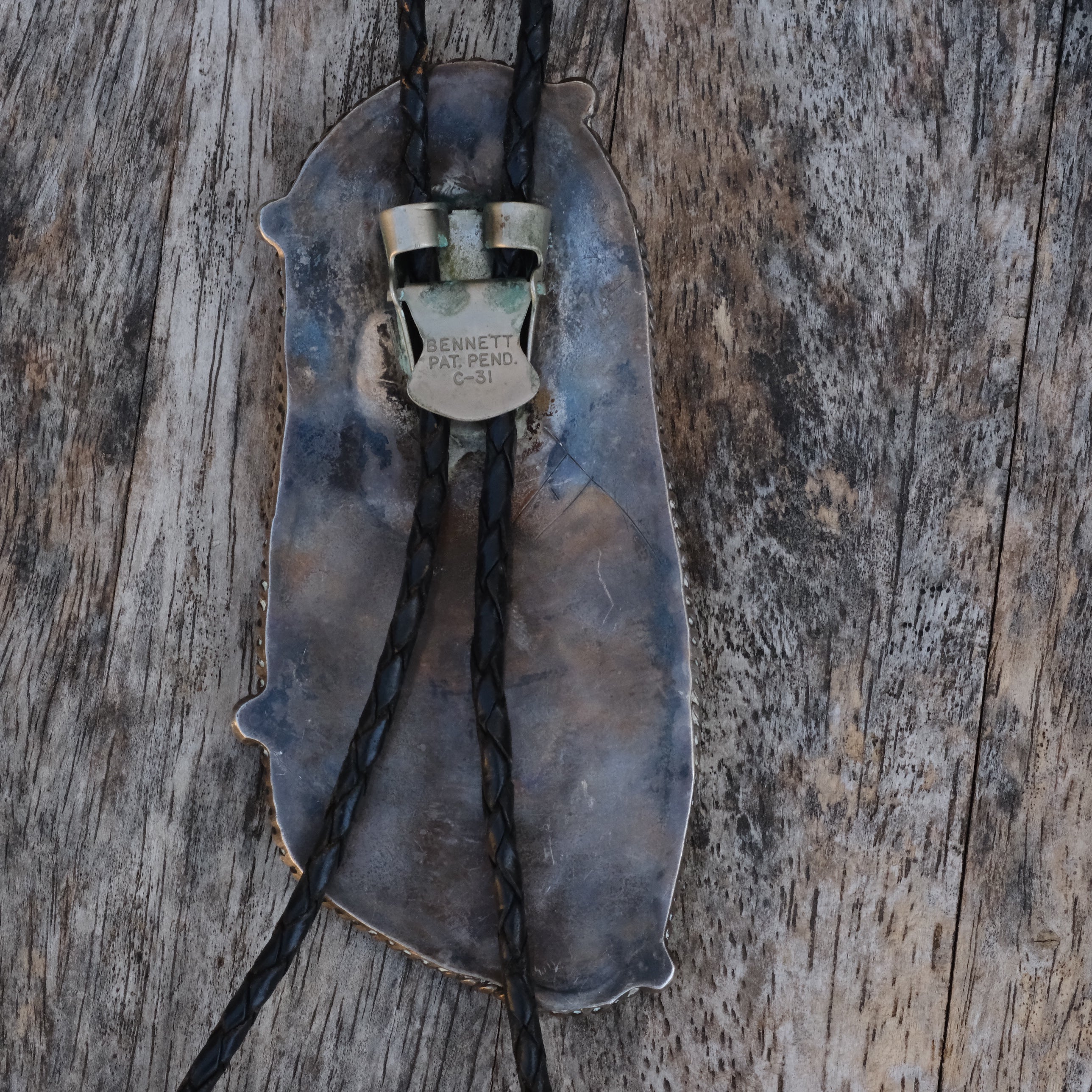MASSIVE Vintage Sterling Turquoise Bolo Tie