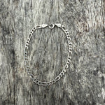 Vintage Sterling Figaro Chain Bracelet