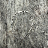 Vintage Sterling Figaro Chain Bracelet