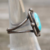 Vintage Sterling Turquoise Ring 5.25