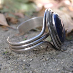 Vintage Sterling Lapis Lazuli Cuff