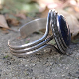 Vintage Sterling Lapis Lazuli Cuff