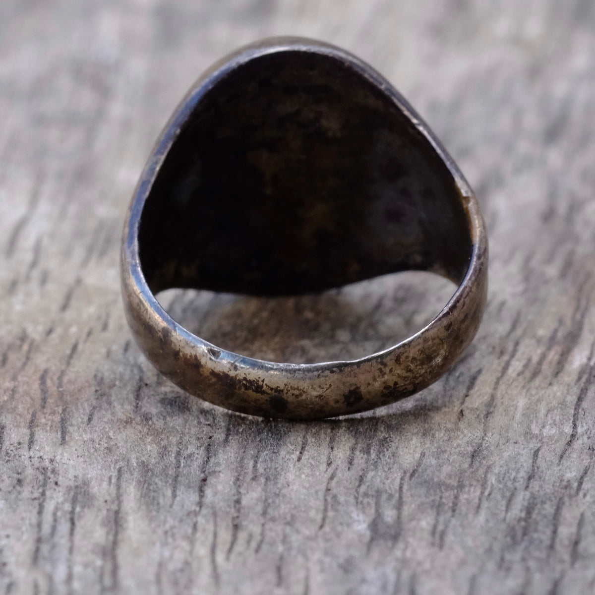 Vintage Sterling Zuni Inlay Ring 8.75
