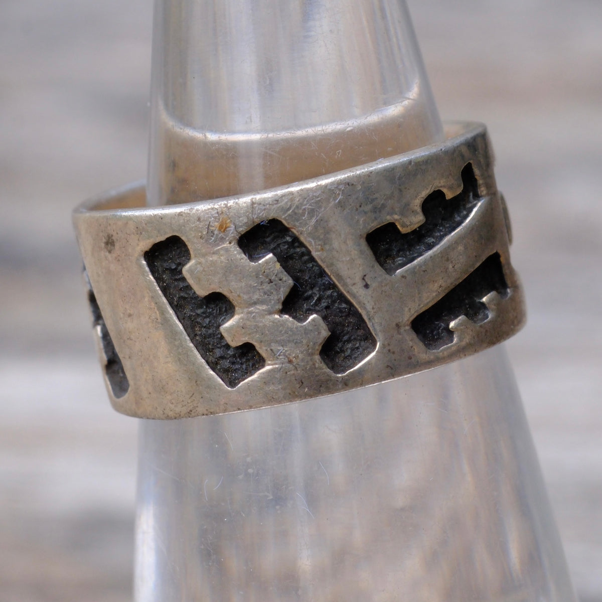 Vintage Sterling Silver Stamped Ring 4.5