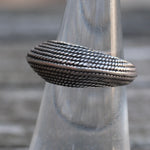 Vintage Sterling Silver Modernist Band 5.75