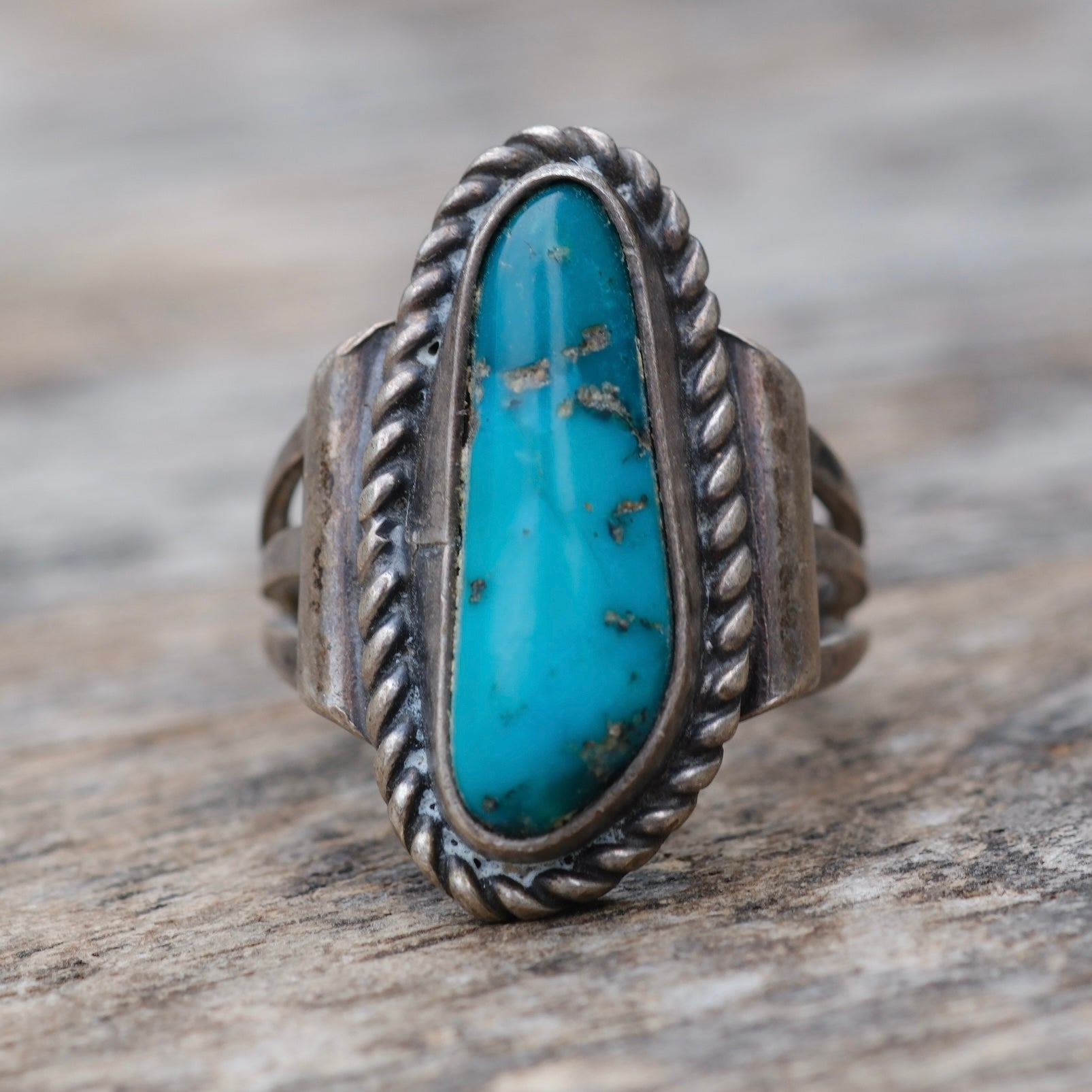 Vintage Sterling Turquoise Ring 4