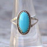 Vintage Sterling Turquoise Ring 7.25