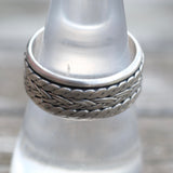 Vintage Sterling Braided Silver Band 8