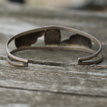 Vintage Sterling Turquoise Feather Cuff