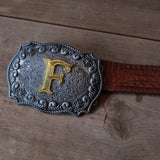 Vintage F Initial Belt Buckle