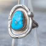 Vintage Sterling Turquoise Ring 5.5