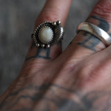Vintage Sterling Mother Of Pearl Ring 5
