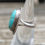 Vintage Sterling Turquoise Ring 4.5
