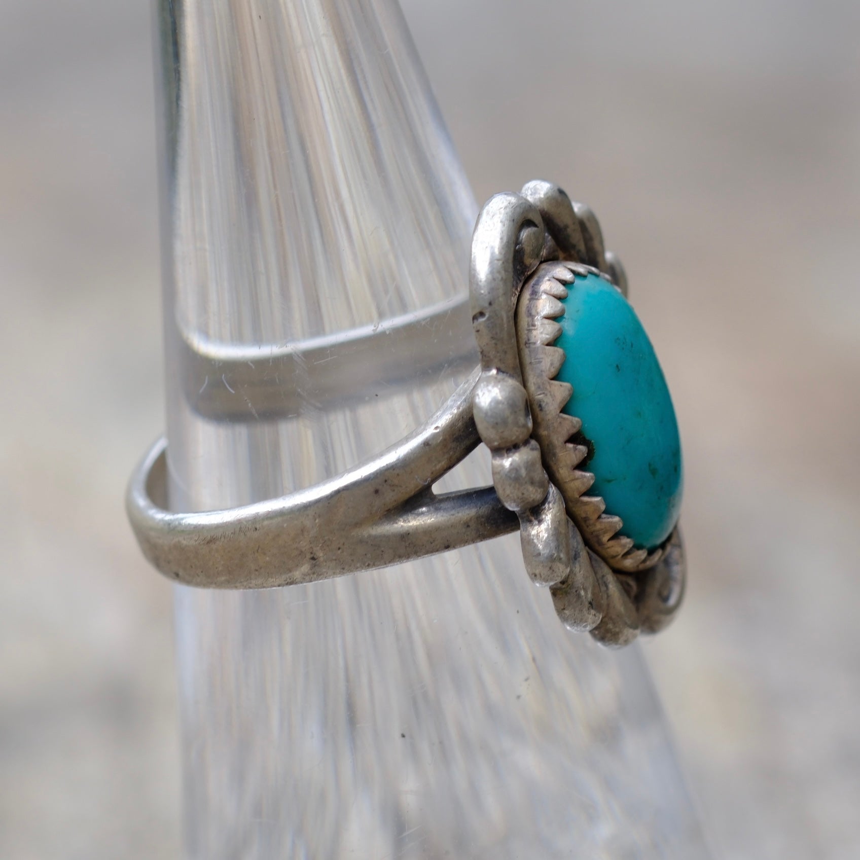 Vintage Sterling Turquoise Ring 5