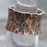 Vintage Sterling Silver Hand Hammered Ring 5.75