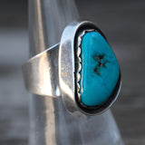 Vintage Sterling Turquoise Ring 7.25