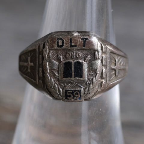 Vintage Sterling 1959 Class Ring 7