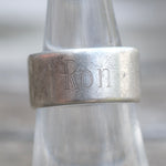 Vintage Sterling Silver RON Ring 6.5