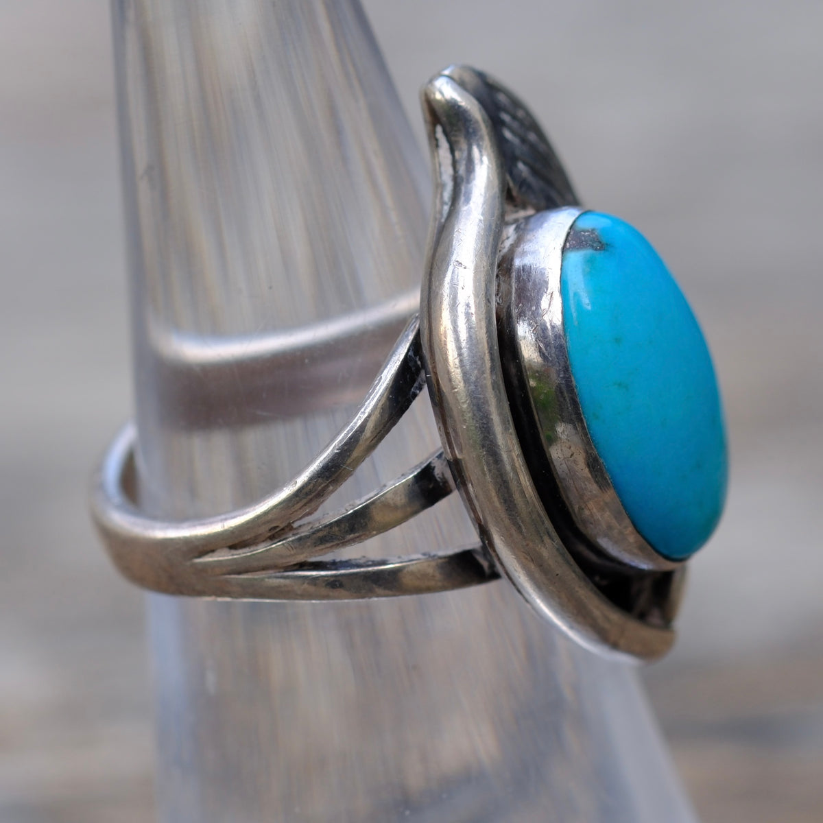 Vintage Sterling Turquoise Ring 6