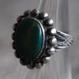 Vintage Sterling Turquoise Ring 4.5