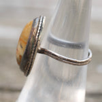 Vintage Sterling Agate Ring 5.25
