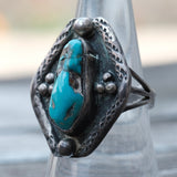 Vintage Sterling Turquoise Ring 8