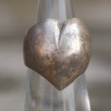 Vintage Sterling Silver Heart Ring 4.75