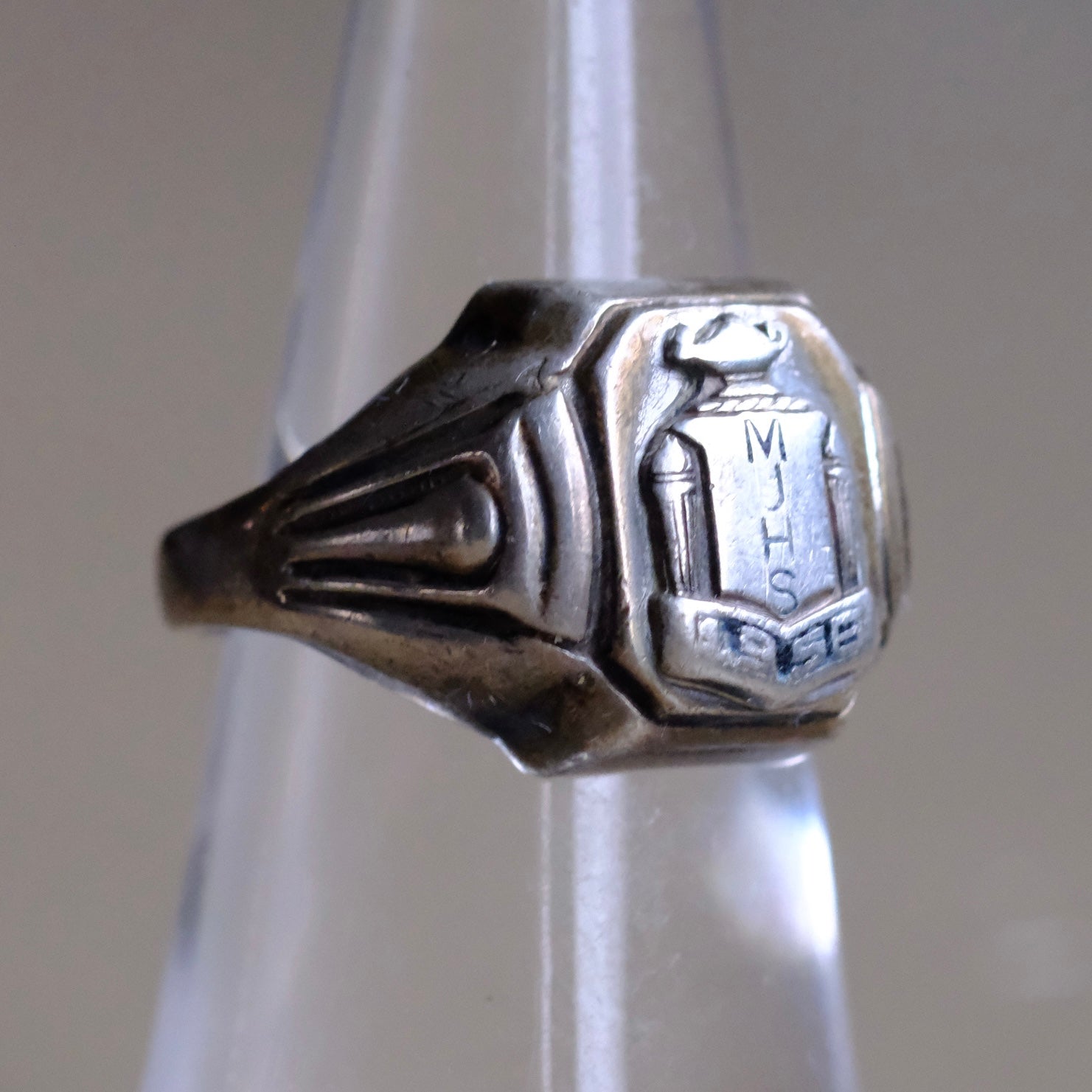 Vintage Sterling 1956 Class Ring 5.75