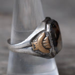 Vintage Sterling Agate Signet Ring 9.25