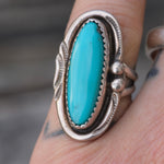 Vintage Sterling Turquoise Ring 6.25