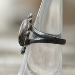 Vintage Sterling Agate Ring 5.25