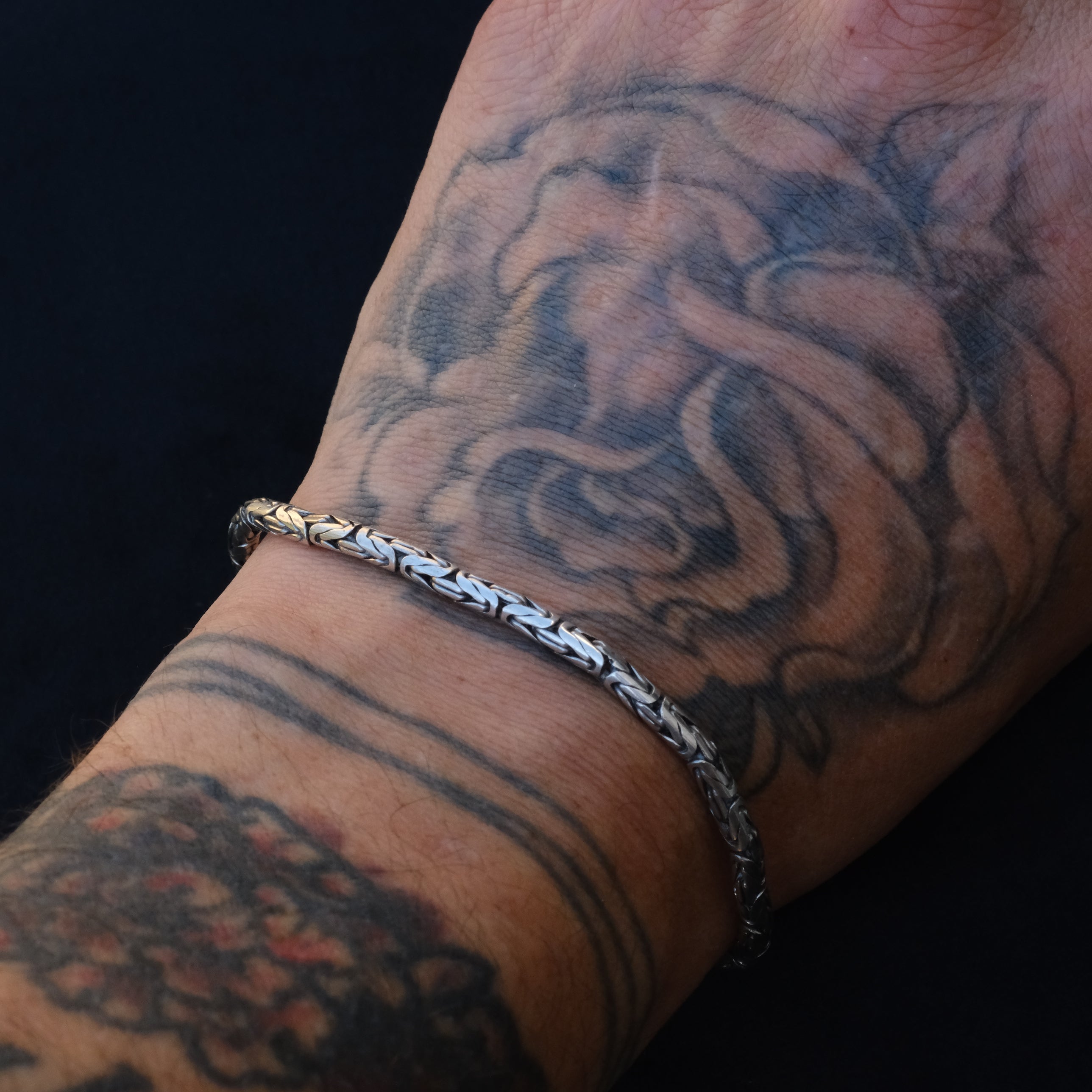 Vintage Sterling Byzantine Chain Bracelet
