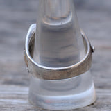 Vintage Sterling and Copper Onyx Ring 10.75