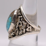 Vintage Sterling Turquoise Ring 10.25