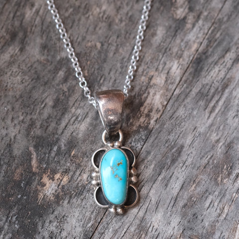 Vintage Sterling Turquoise Necklace