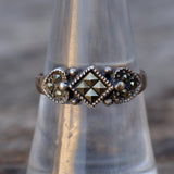 Vintage Sterling Marcasite Band Ring 8