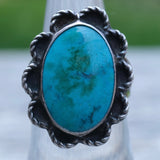 Vintage Sterling Turquoise Ring 5.75