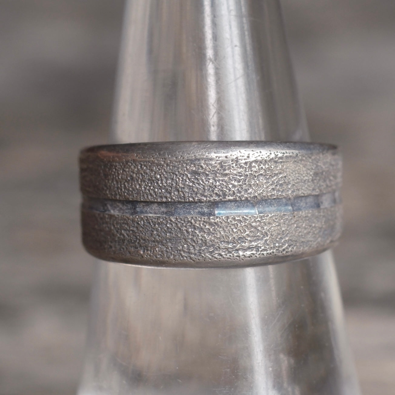 Vintage Sterling Silver Textured Band Ring 6.75