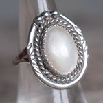 Vintage Sterling Mother Of Pearl Ring 7