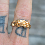 Vintage Gold Plated Nugget Ring 12.75