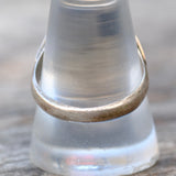 Vintage Sterling Turquoise Ribbed Band Ring 10.5