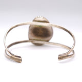 Vintage Sterling Malachite Roper Cuff Bracelet 6.75"