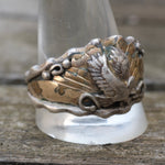 Vintage Sterling And Copper Eagle Ring 13.5