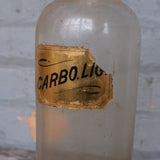 Antique Gold Leaf Carbolic Apothecary Glass