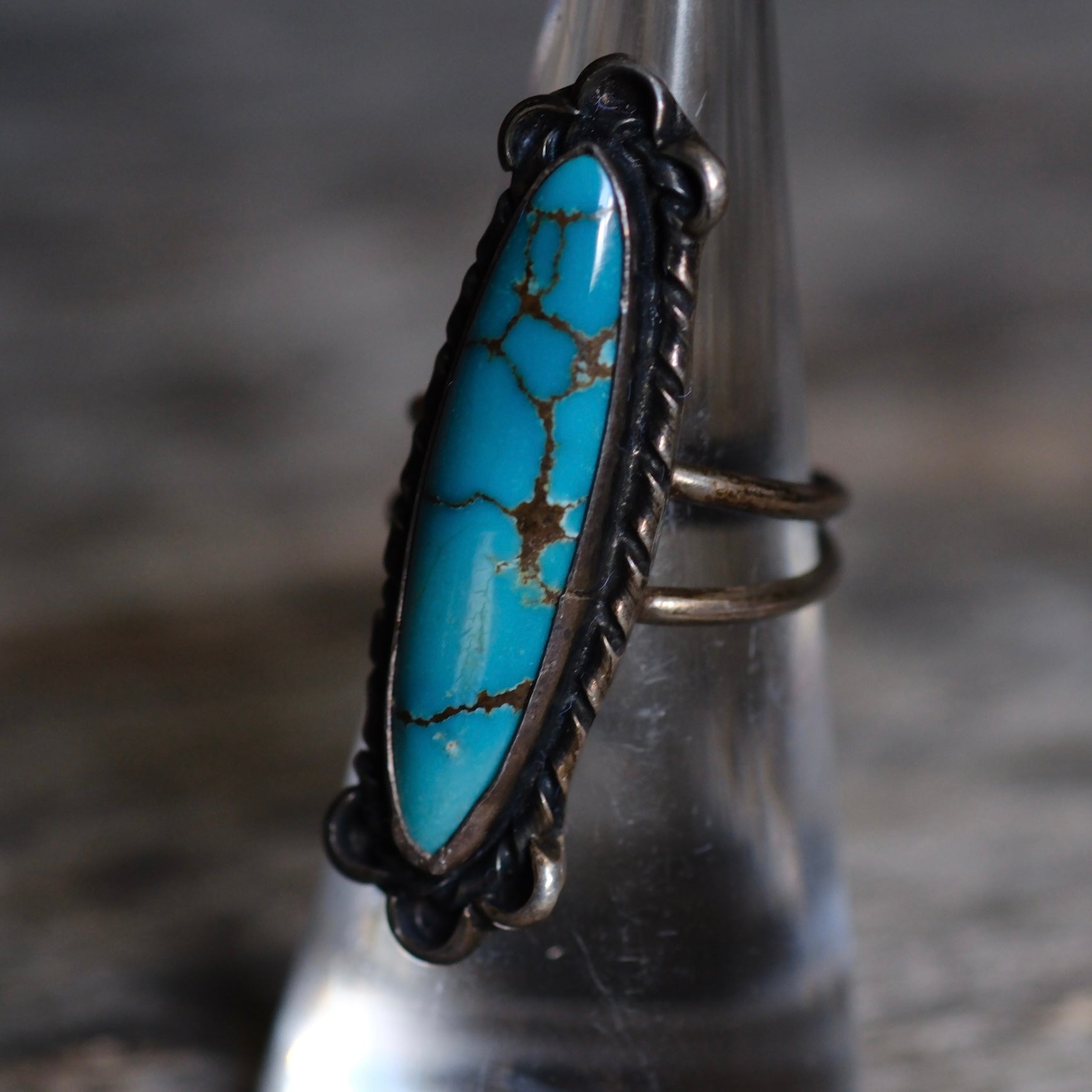 Vintage Sterling Turquoise Ring 6