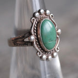 Vintage Sterling Turquoise Ring 5.5