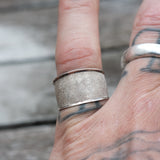 Vintage Sterling Textured Silver Band 7