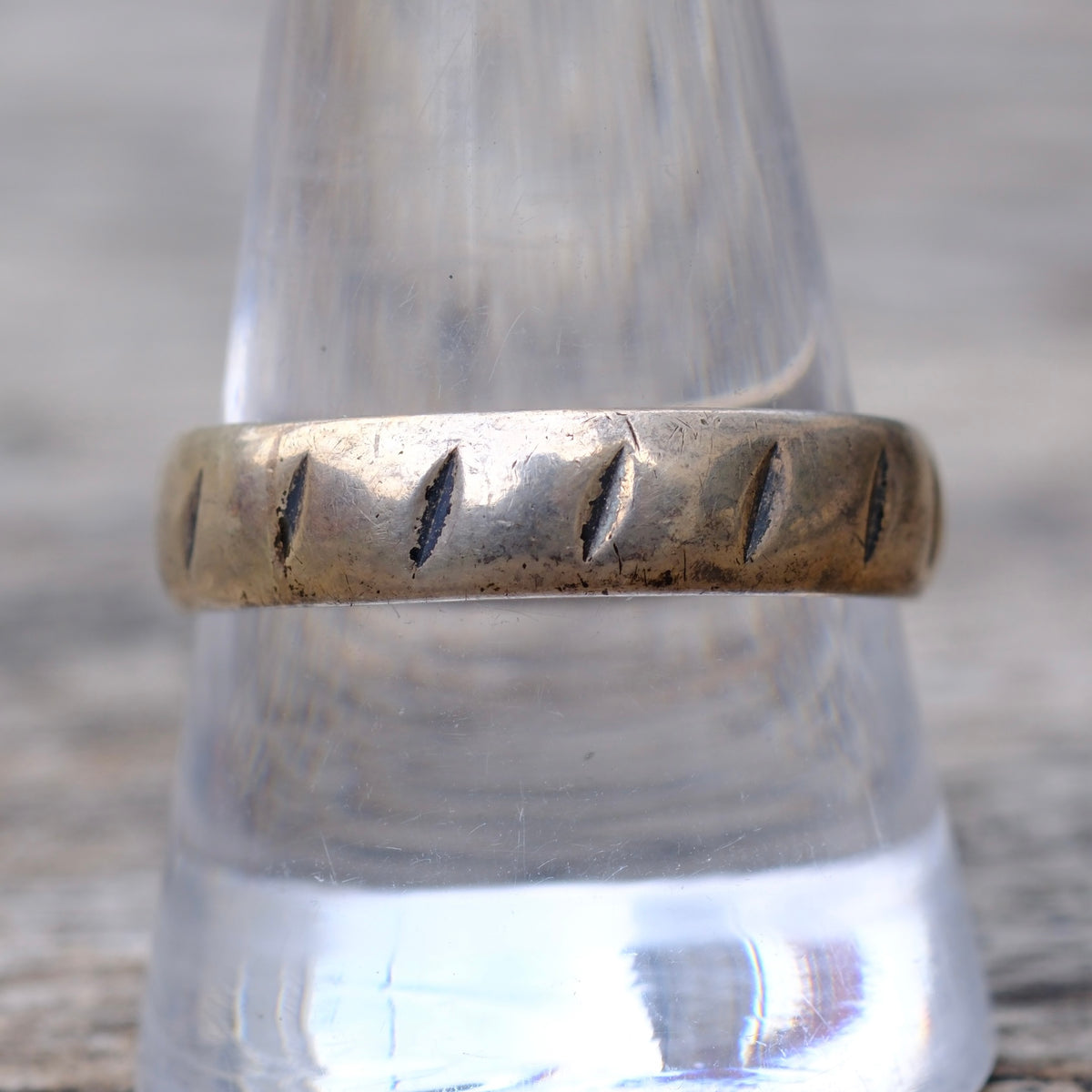 Vintage Sterling Silver Stamped Band Ring 11