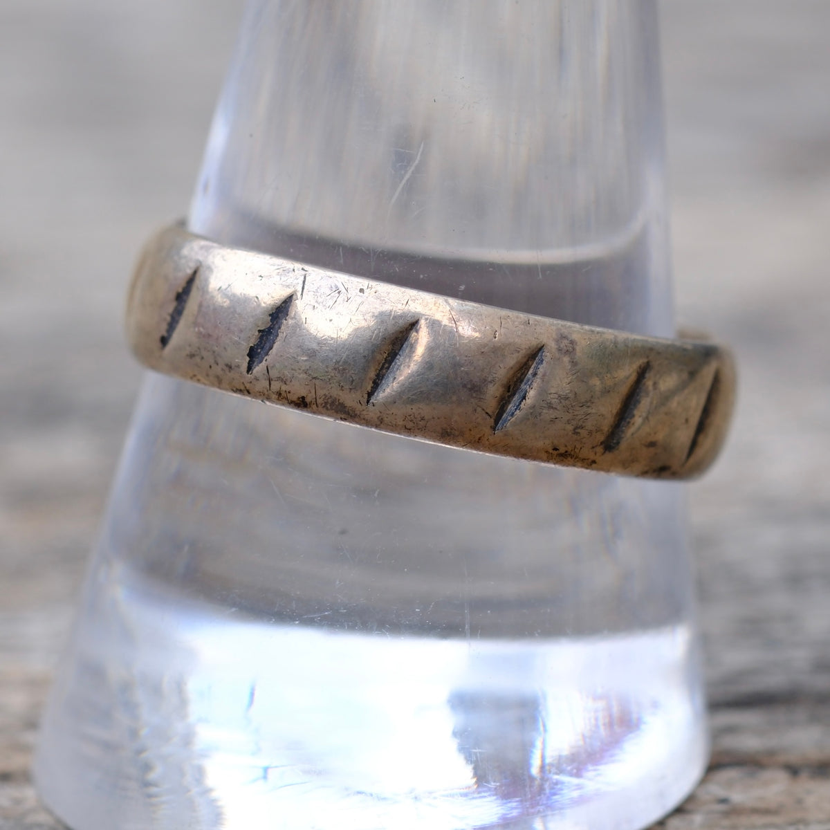 Vintage Sterling Silver Stamped Band Ring 11