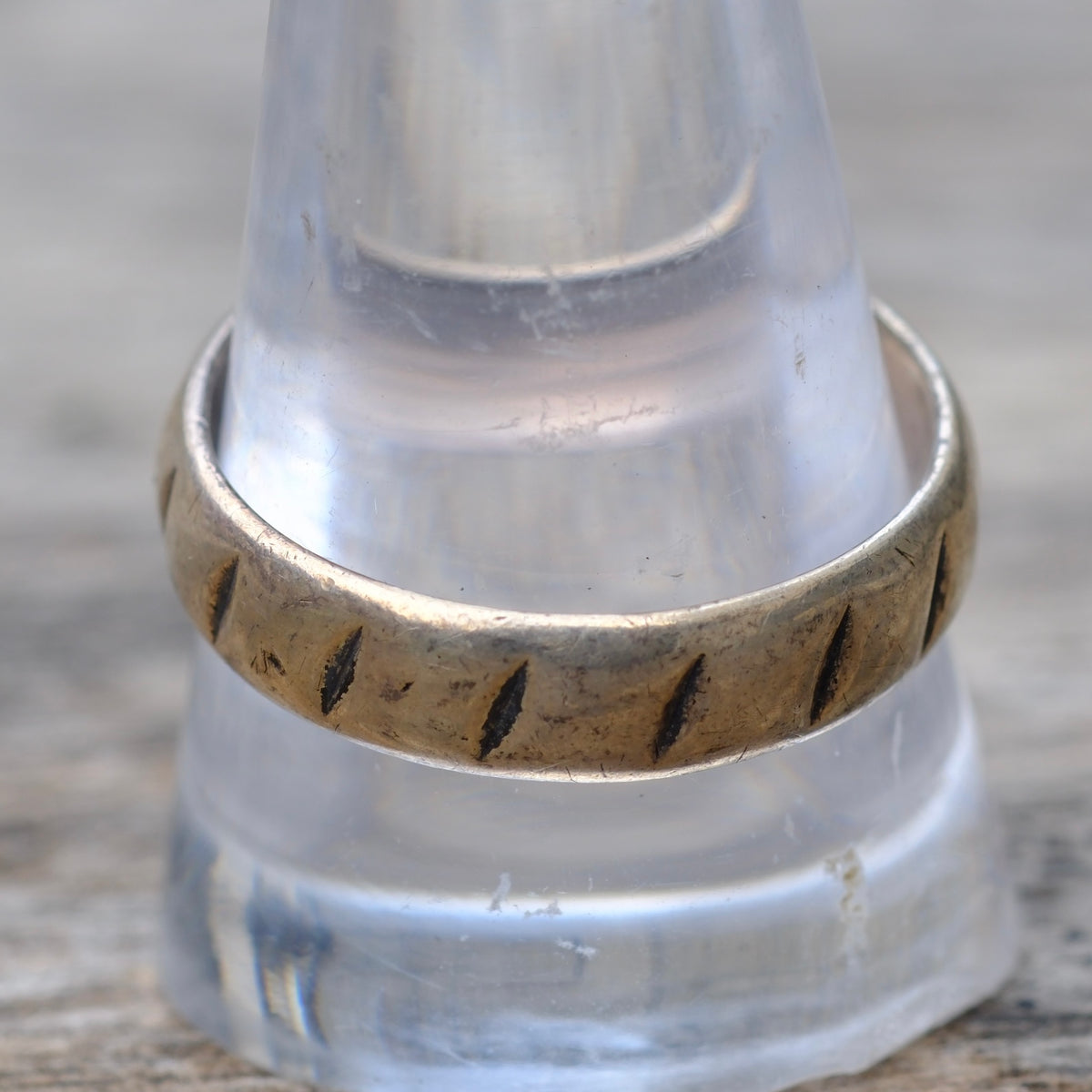Vintage Sterling Silver Stamped Band Ring 11